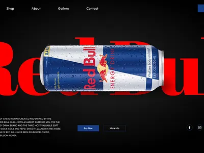 Red Bull Custom Website – Bold, Animated Landing Experience 🚀 animation boldtypography branding graphic design landingpagedesign motion graphics productdesign redbull typography ui uiconcept ux webanimation