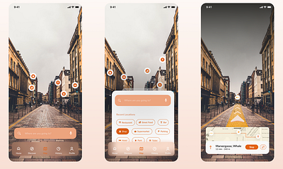 Virtual map animation ui