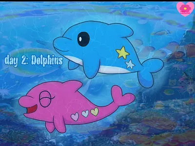 Maycean Day 2: dolphins art post art tag digital art drawing fan art illustration