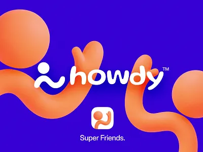 👋 howdy – Super Friends 3d friend illustration logo logo design logo type mark visual design