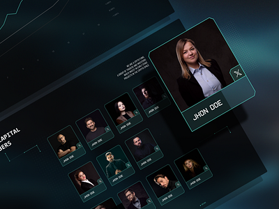 Team Landing Page Design for Crypto Finance about us agency business clean crypto dark finance futuristic iconic investement landing page landing page design minimal popular recent scifi team techonolgy ui web design