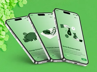 Mobile App - Onboarding Screens finance onboarding