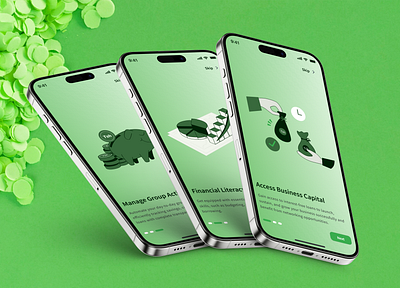 Mobile App - Onboarding Screens finance onboarding