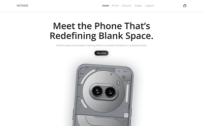 Nothing Landing Page Hero Section Design. branding design graphic design hero section landing page ui ui design web design