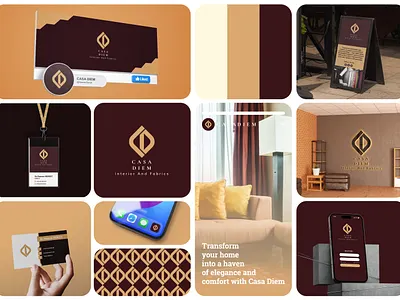 Interior and Fabric selling company logo design brand guideline brand identity branding creative logo fabricdesign graphic design logo
