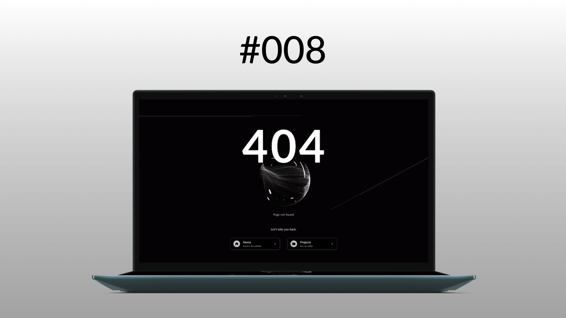 404 Page Design #DailyUI #008 #KinWebb 404 404 page design frontend homepage kinwebb minimalist ui web design