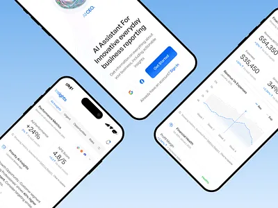 Business Reporting App aiux appdesign businessintelligence datavisualization mobiledesign productdesign uidesign uxforai