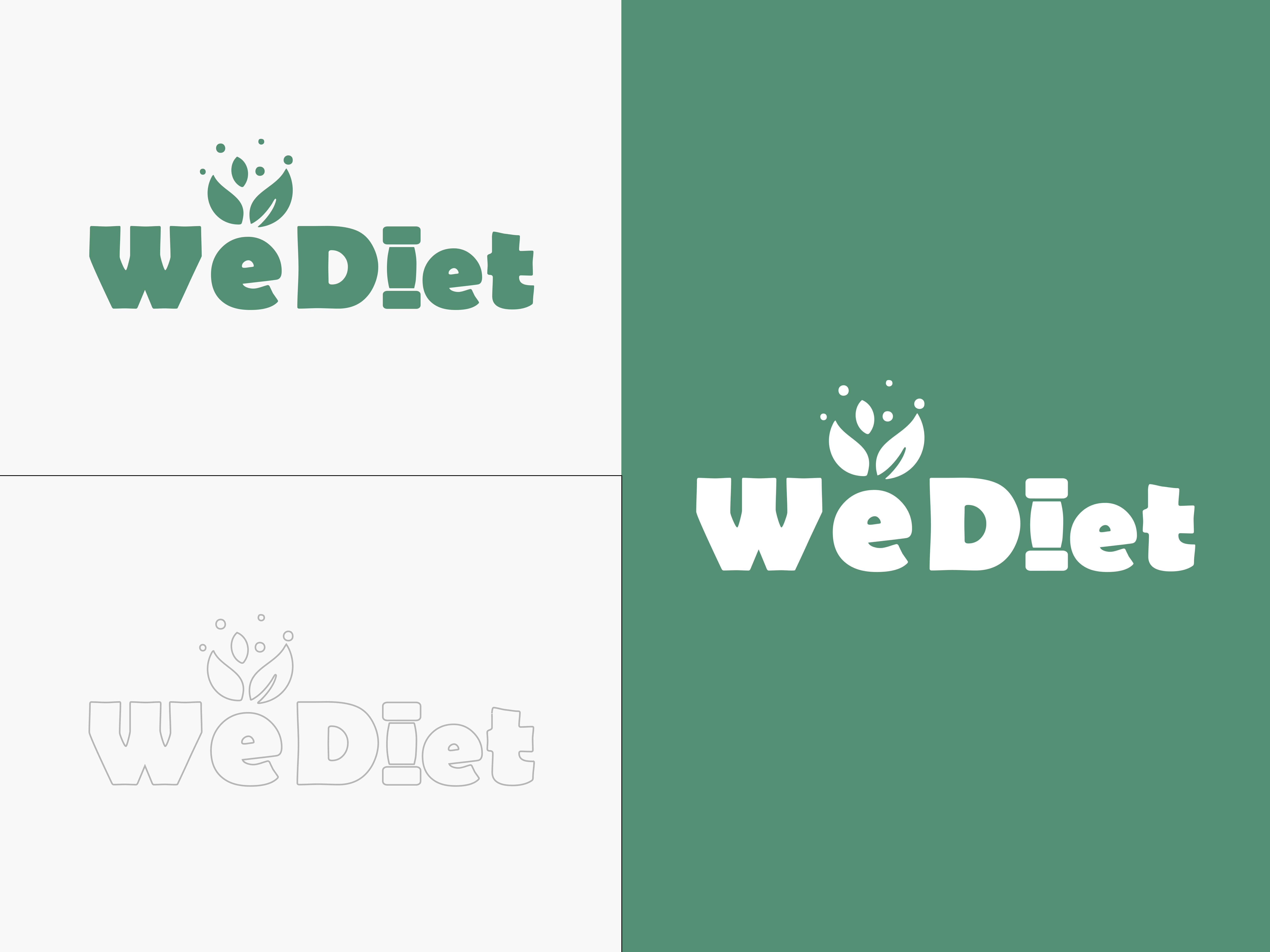 WeDiet: Fresh Branding for a Healthy Lifestyle brand identity branding diet logo logotype