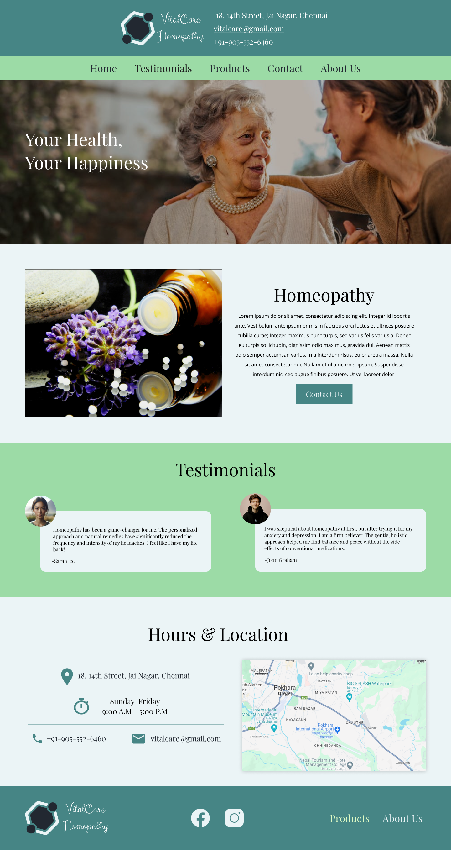 Homopathy Website Landing Page branding homopathy ui website design