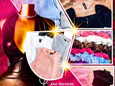 Beauty splash accessories beauty branding clothes couturier design fashion flyer graphic design illustration luxury scrunchies