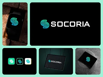 Modern digital tech logo design & brand identity and hightechfeel.