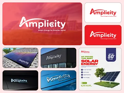 Amplicity Logo A+Letter Logo amplicity brand branding client design graphic graphic design graphixrohit illustration logo logobranding solar ui