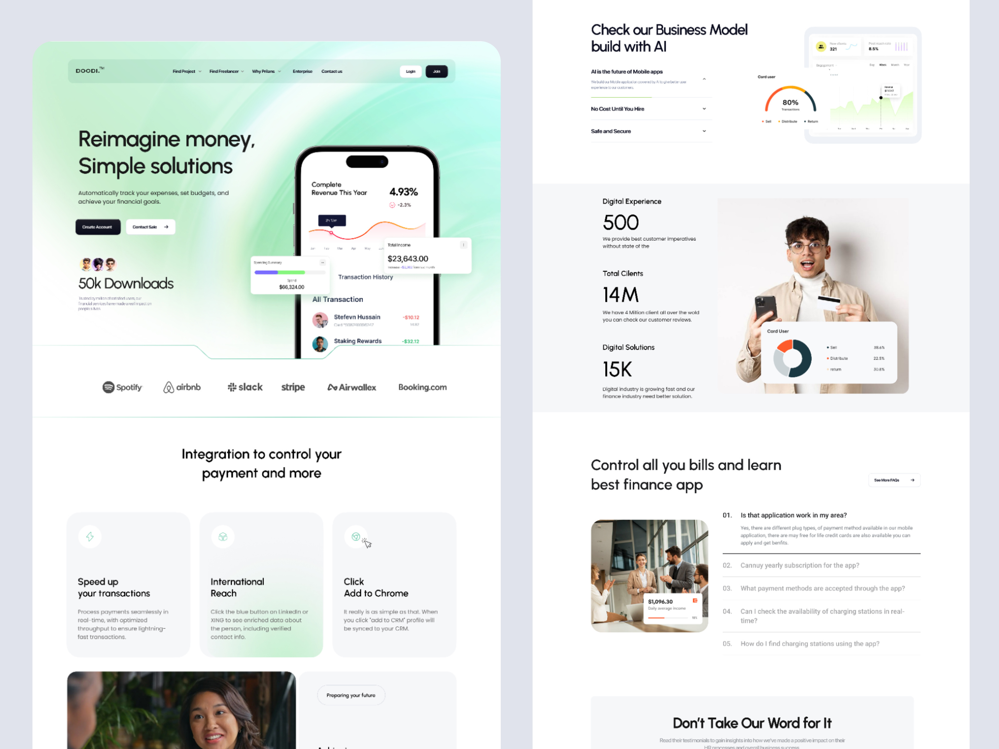 Example of Saas Landing Page Design