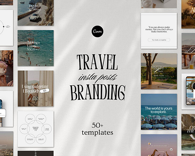 Travel Instagram Post Templates - Fully Customizable in Canva app branding design graphic design illustration logo typography ui ux vector
