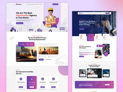 Saasino - SaaS , Startup & Landing ai app business construction design graphic design illustration it solution marketing saas saas landing seo startup template typography ui uiux