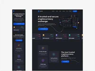 Crypto Curreny Dashboard Exchange app desing crypto landing page ui ui ux web web design web3