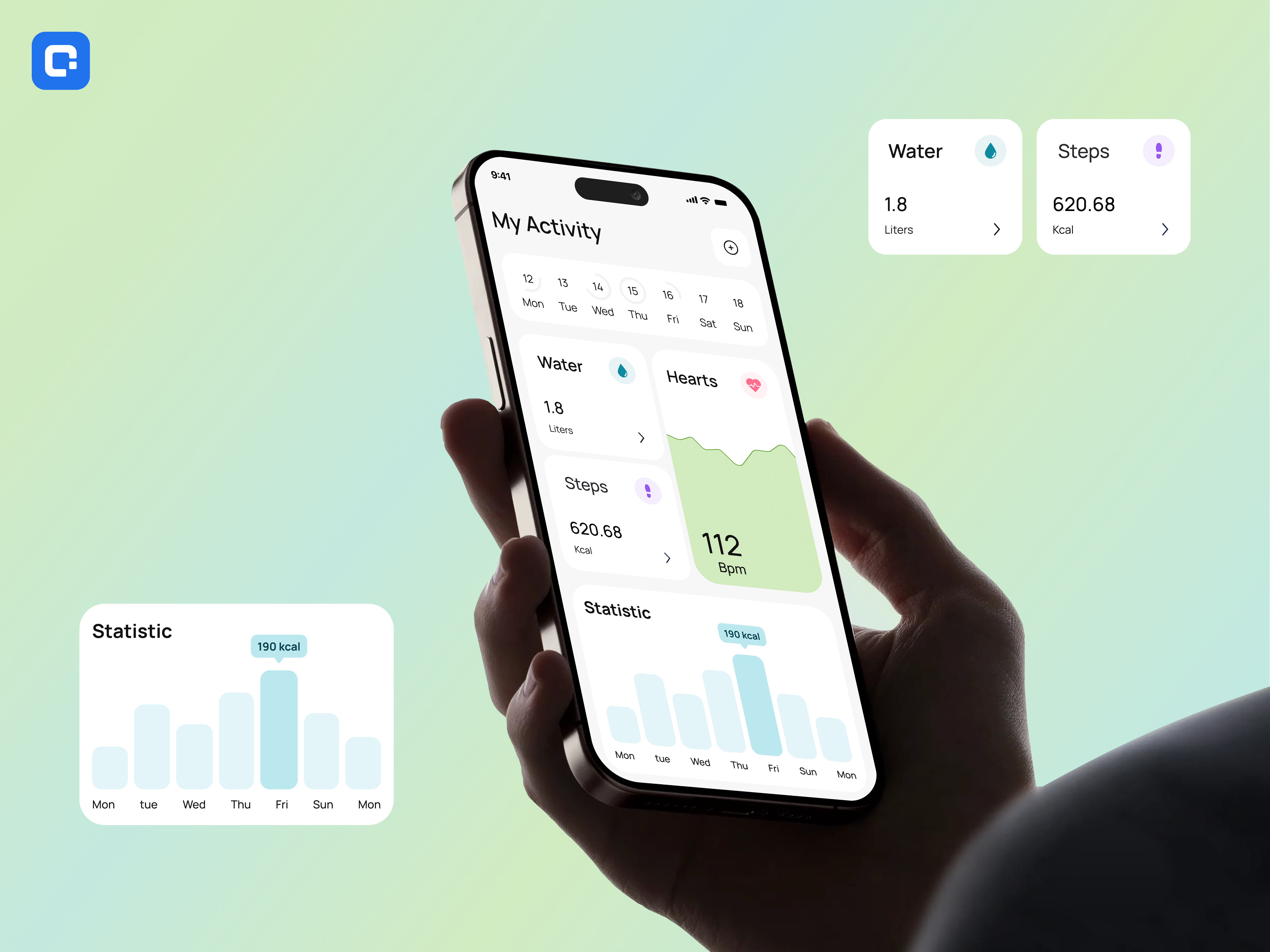 My Activity – Stay On Top of Your Daily Progress android app design exercise fitness app fitness plan fitness tracking fitness tracking mobile app healthcare i mood tracker ios meditation mental health mindfulness app mobile app mobile app template mood tracker product design self care telemedicine ui design