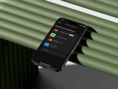 Payment method app clean dark dark mode graphic design method mobile mobile app payment payment method product design ui uiux