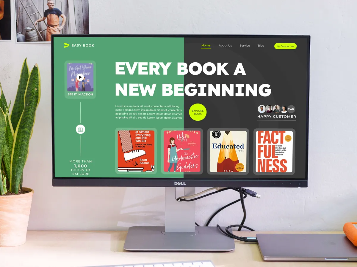 Book Store Website designs, themes, templates and downloadable graphic ...