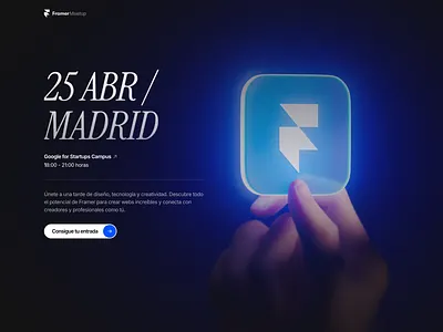 Hero Section design framer hero hero section landing landing page layout meet meetup ui ux visual design visuals web website