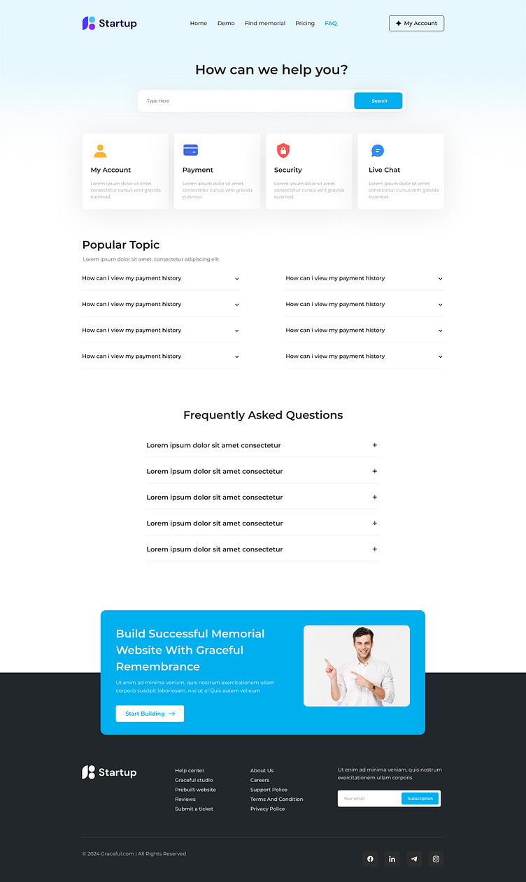 FAQs Ui Page Design by SajJad ‌ on Dribbble
