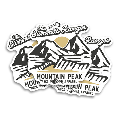 The Summits Ranger adventure brand branding design for sale illustration mountain mountain peak retro vector vintage