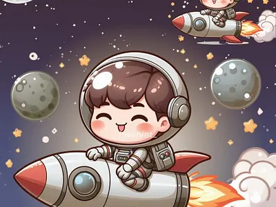 Cosmic Safari animation cartoon character cute graphic design space