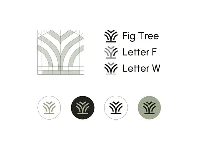 Figwood Logo Construction – Meaningful Simplicity artisan brand identity branding concept construction design eco furniture fw geometric graphic design green grid initials logo design minimalist modern nature tree visual identity