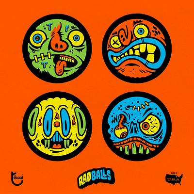 Radballs branding design graphic design illustration logo