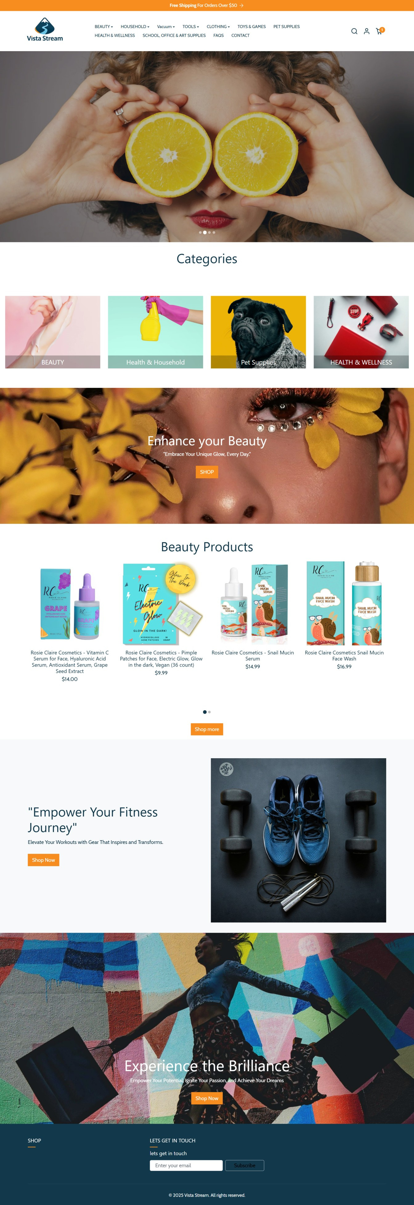 Shopify Store designing(Vista Stream) customcode customshopifytheme ecommercedesign footerdesign headercustomization manualproductupload mobileoptimized modernstorelayout newsletterintegration onlinestoresetup productpagedesign responsivedesign shopifydesign shopifydeveloper shopifyexpert shopifymigration storeredesign userfriendlydesign uxdesign webdesignportfolio