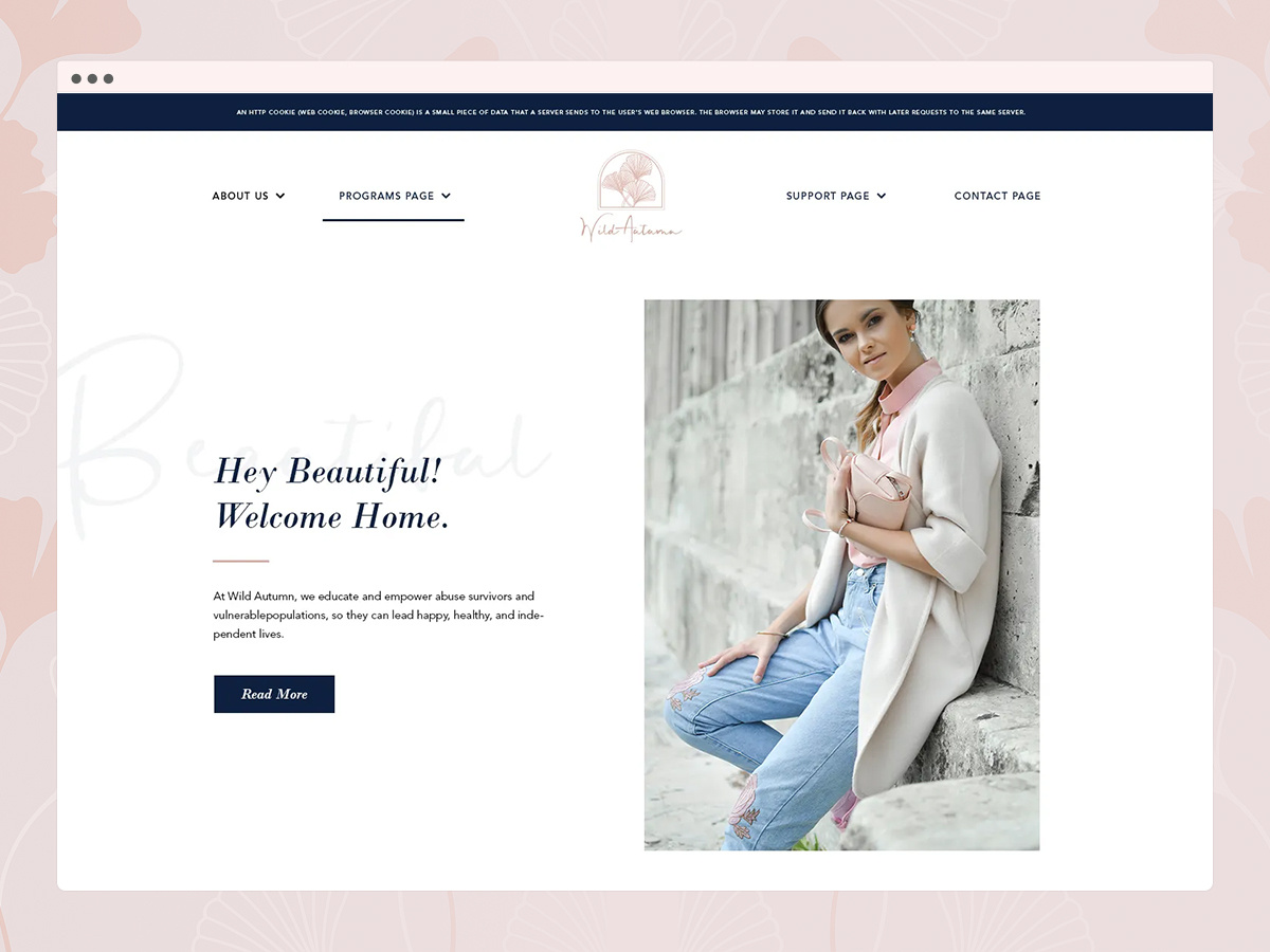 Empowerment Website Design for Women & Youth Wellness Program asa. branding clean website design empowerment design feminine design graphic design healing design landing page layout light theme mockup responsive design template ux web design website wellness ui wellness website women support