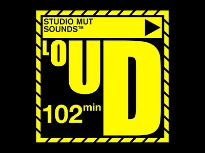 Loud Graphic Audio Poster audio poster contrast typography edgy composition graphic intensity graphic punch hazard theme industrial aesthetic loud design modern poster music branding pop culture poster art powerful layout sonic identity typographic power urban signage visual noise visual volume
