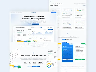 InsightSync - Company Management Dashboard SaaS Landing Page company company management dashboard dashboard design dashboard website design landing page management saas uiux uiux design uiuxdesign web design website