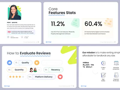 Pitch Deck for Property management SaaS Platform b2b features investor deck landlord ohio pitch deck playful presentation property proptech real estate saas statistics tenant