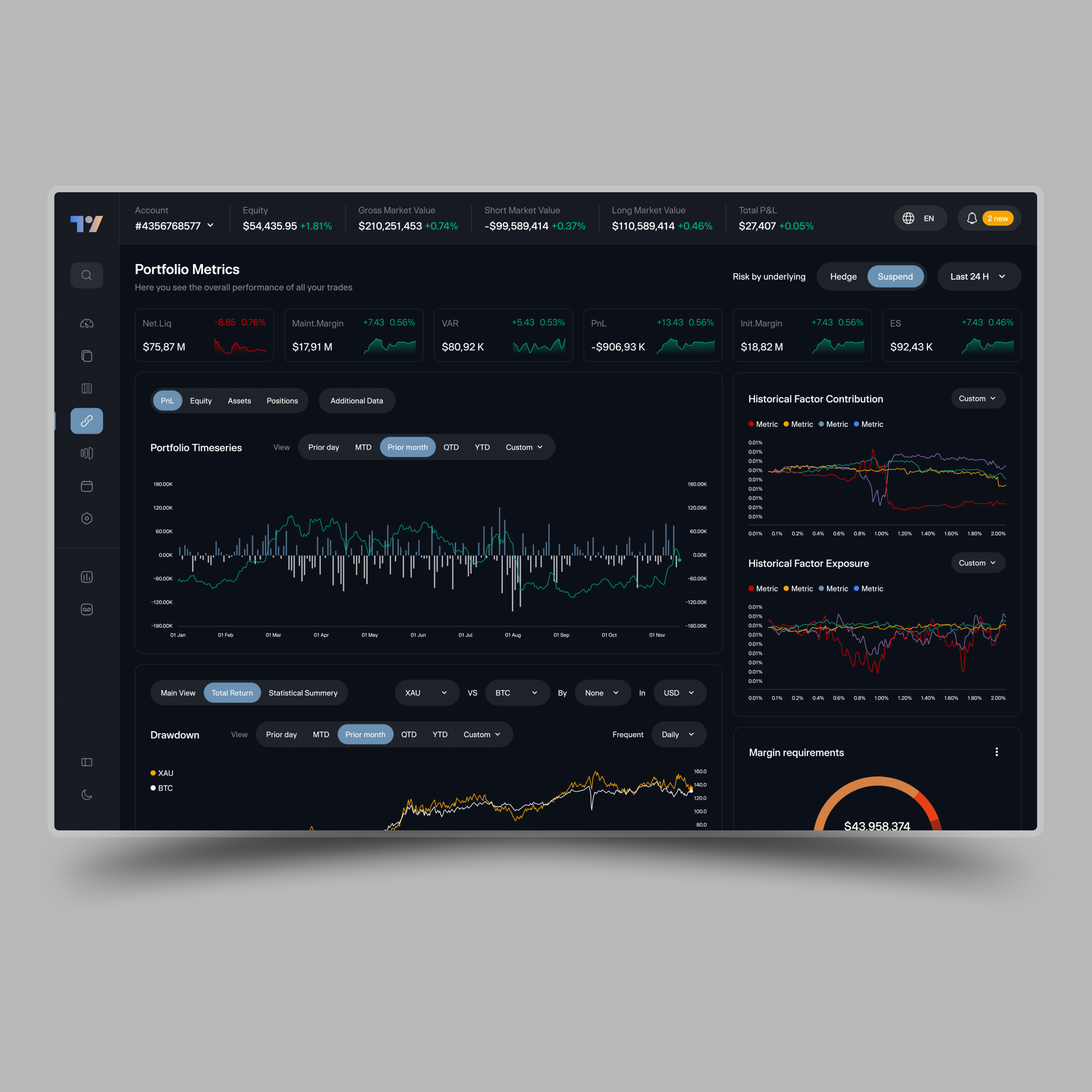 Portfolio Metrics Dashboard animation branding design graphic design illustration logo motion graphics ui ux vector