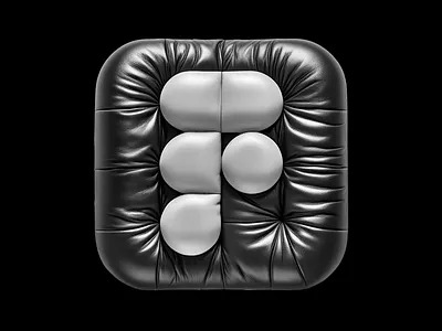 Figma seat 3d ai app app icon black brand branding figma icon joke leather logo