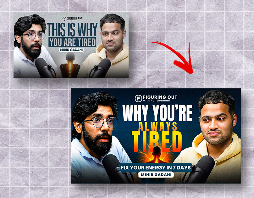 Revamped Podcast Thumbnail Design advertising branding design graphic design podcast branding podcast thumbnail podcast thumbnail design thumbnail design thumbnail redesign thumbnails youtube thumbnail youtube thumbnail design