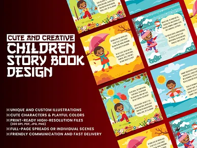 Children Story Book Illustrations for any platform digital drawing