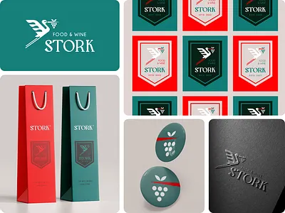 Stork bird branding drink explore grape graphicdesign logo logodesign logomark logotype store wine