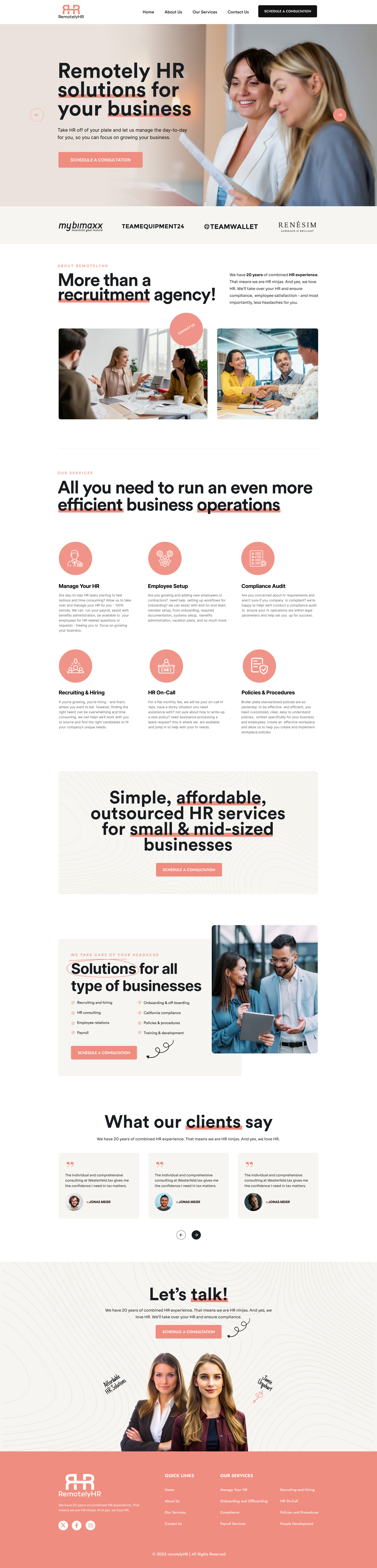Remotely HR Website Design branding figma graphic design hr hr on call hr services landing page design landingpage phtoshop recruitment agency recruitment hiring recruitment services remotely services solutions typography ui uiux website design