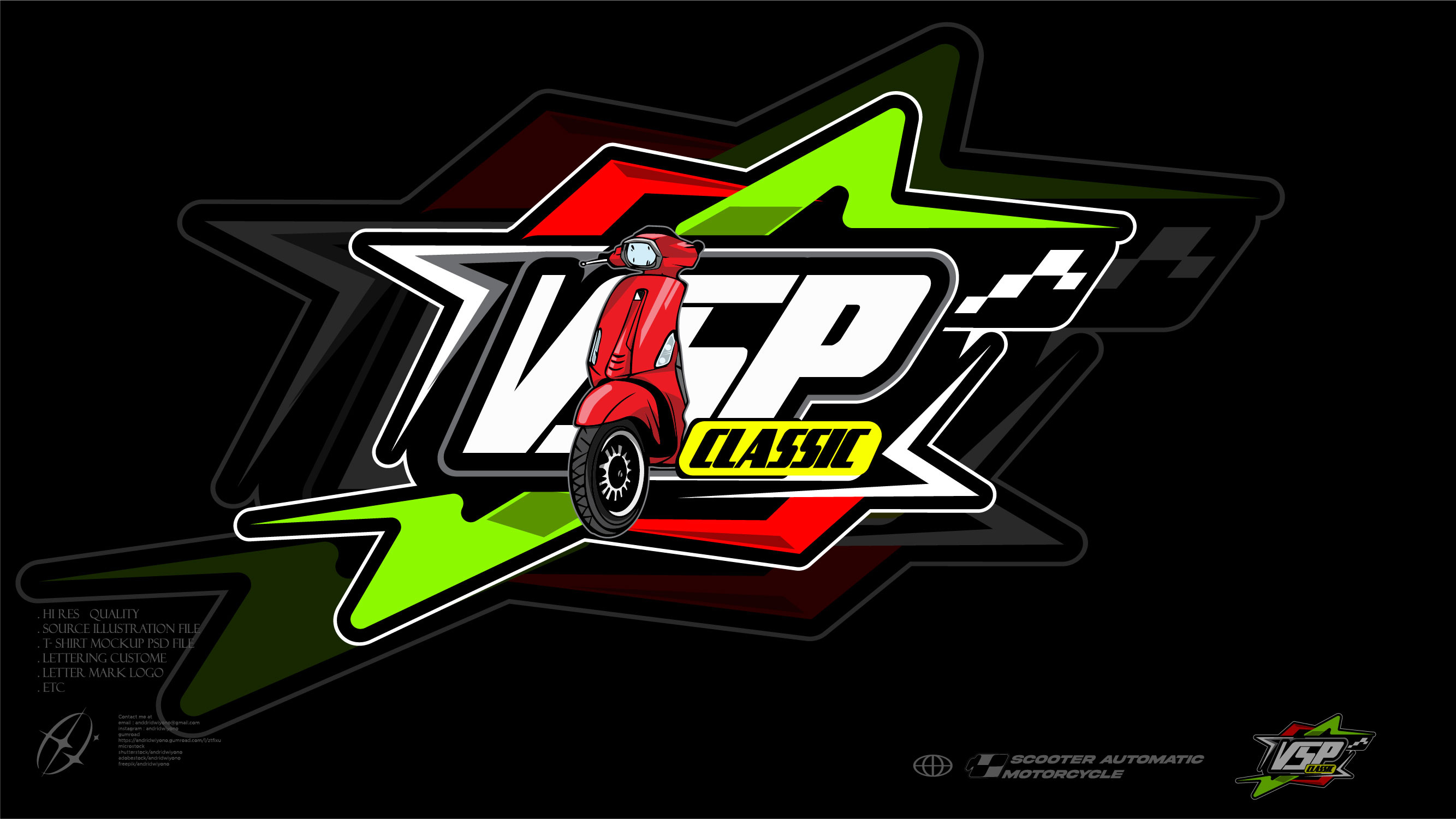 VESPA MODERN MASCOT TEAM LOGO automatic custom design graphic graphic design illustration logo mascot modern moto piagio scooter team vector vespa