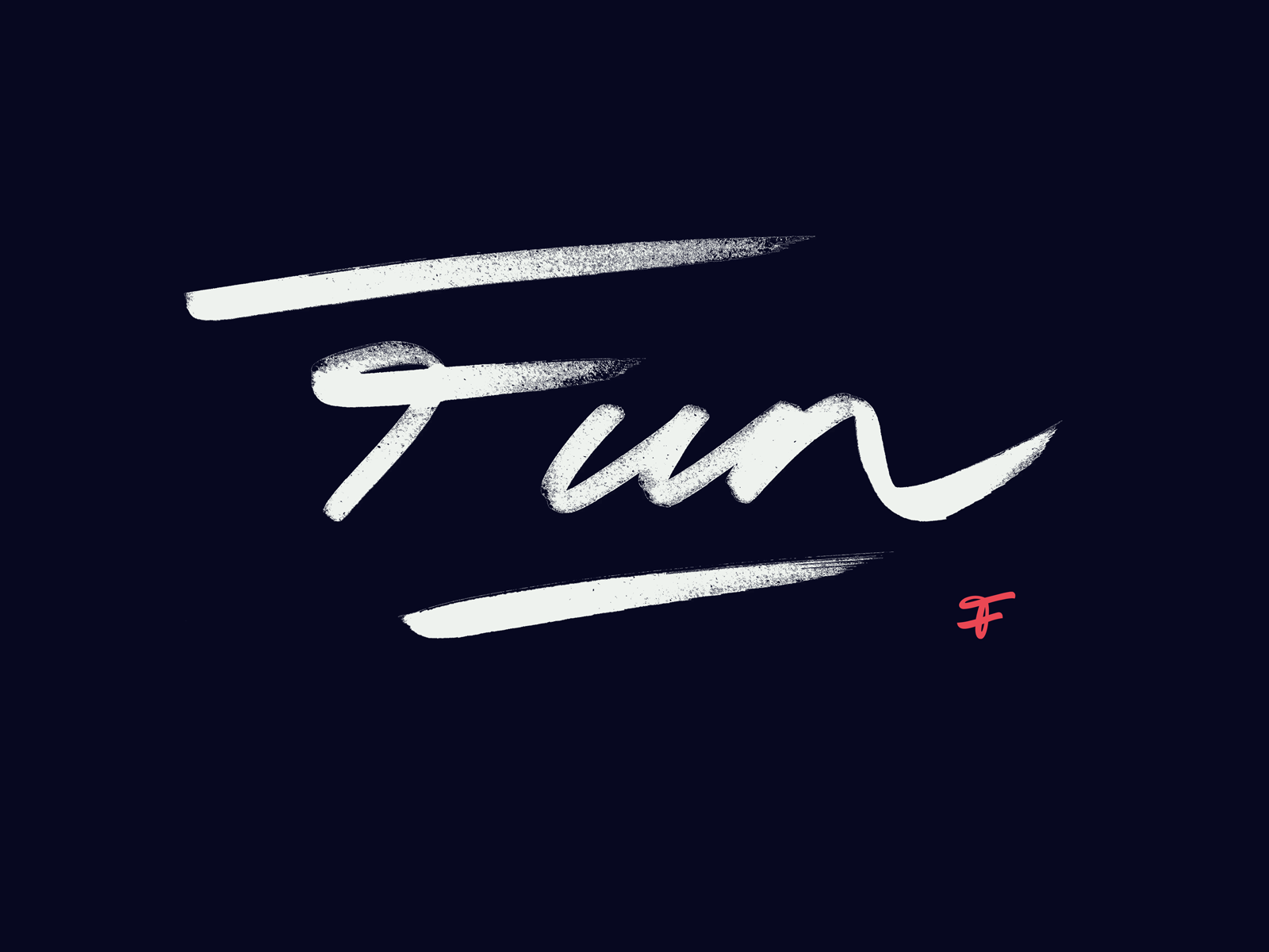 Fun _ calligraphy brushlettering calligraphy custom flow fun identity japan lettering logo script signature simple sketch texture type typography unique zen