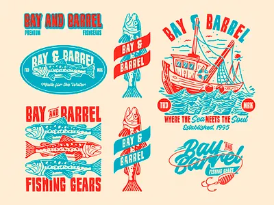 BAY & BARREL BRAND IDENTITY DESIGN PACKAGE #3 art branding design graphic design illustration logo typography ui ux vector