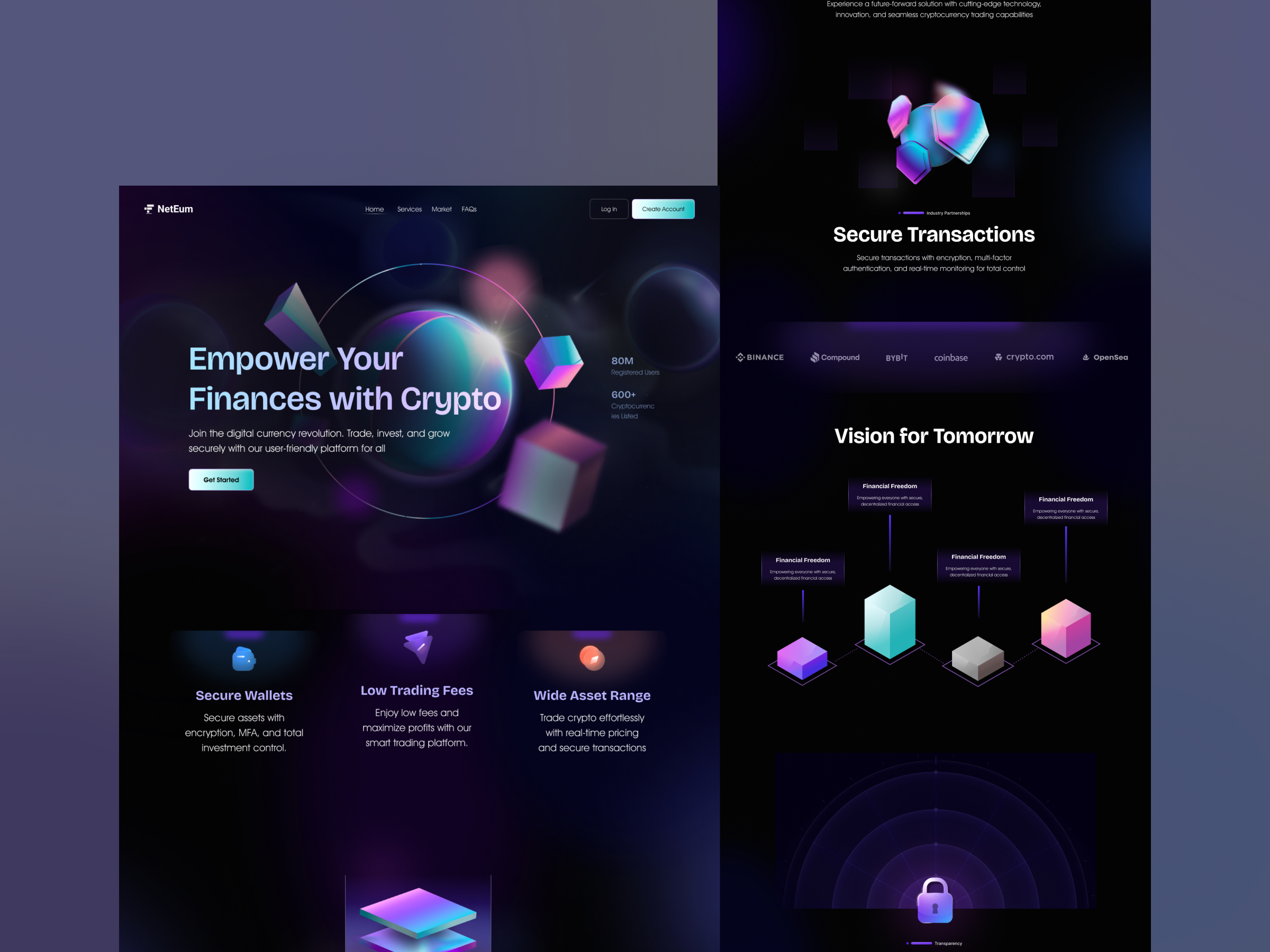 Crypto Landing Page by Design Monks - UX UI | Web Design | Web & Mobile App  | Branding for Design Monks LLC on Dribbble