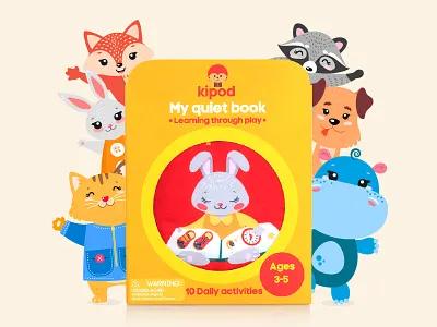 Activity Book for toddlers 2d activity book baby book cartoon character cute game ill illustration kid learning quiet book toddler toy vector