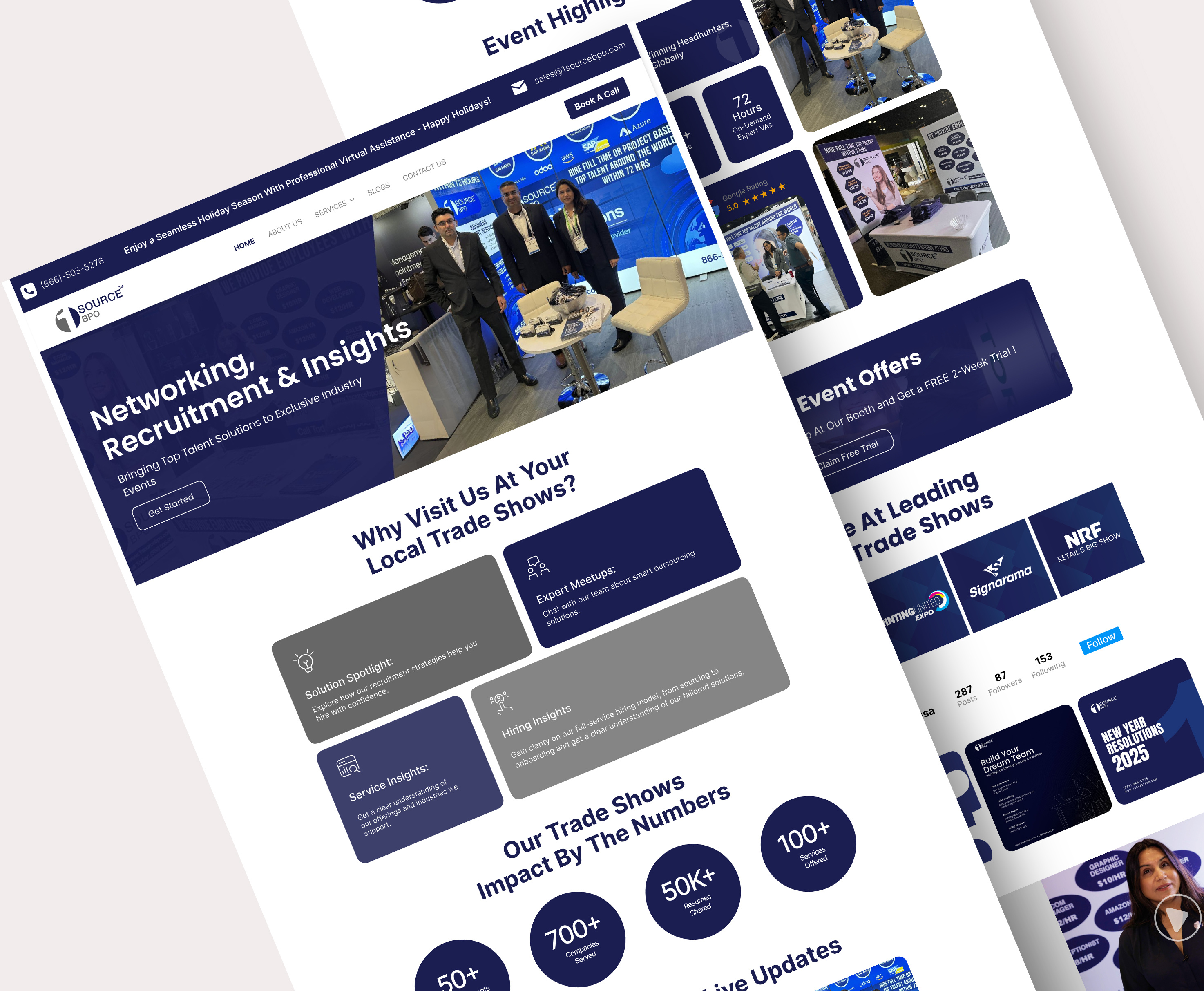 Event Page Design For a BPO Business bpo business uiux design web design website design