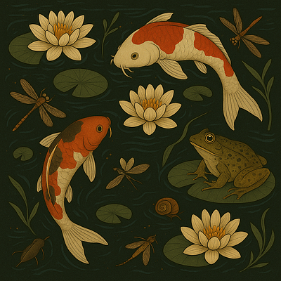 Seasons of Renewal autumn fall illustration nature seasons spring summer winter