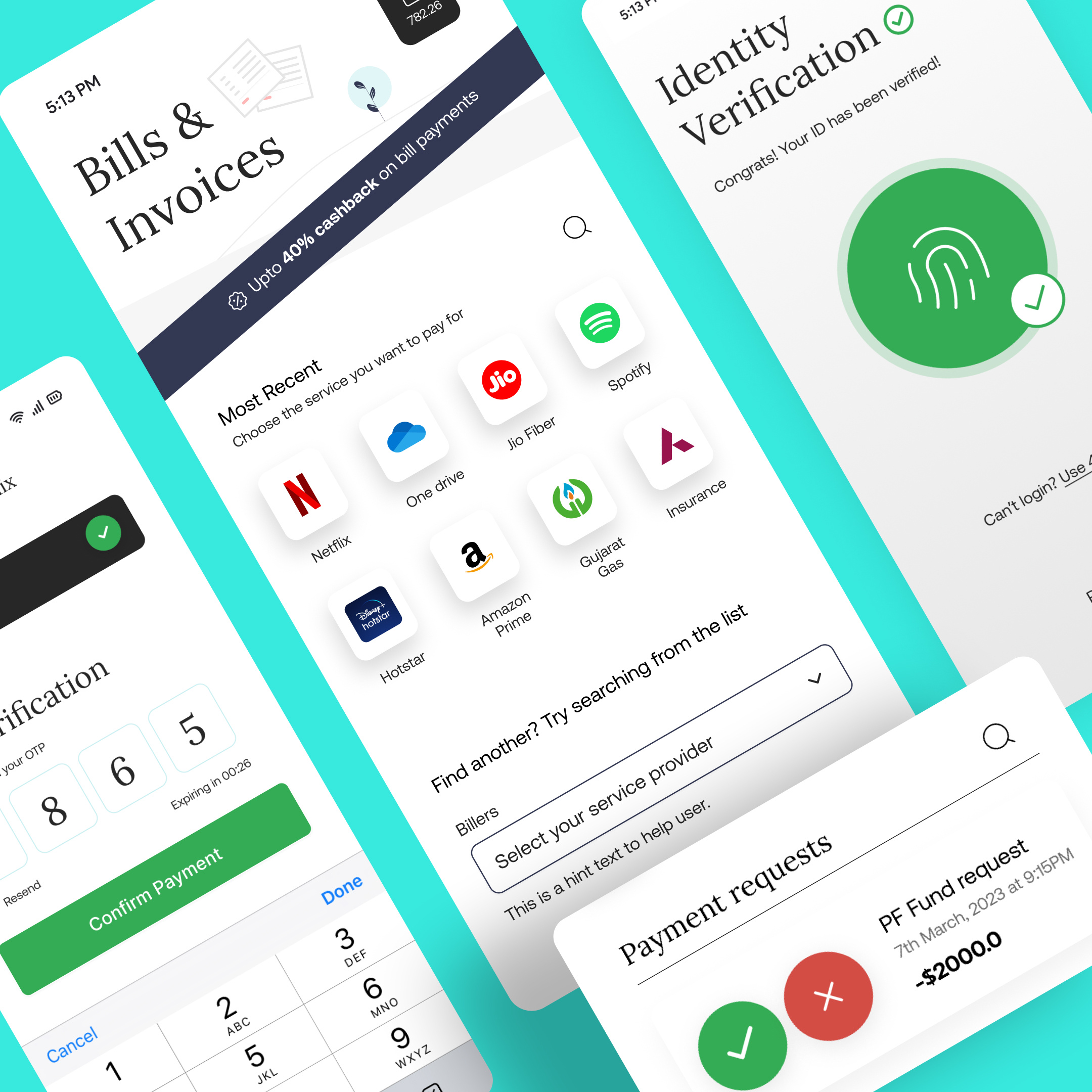 Bill payment and recharge - Finance ui uiux ux