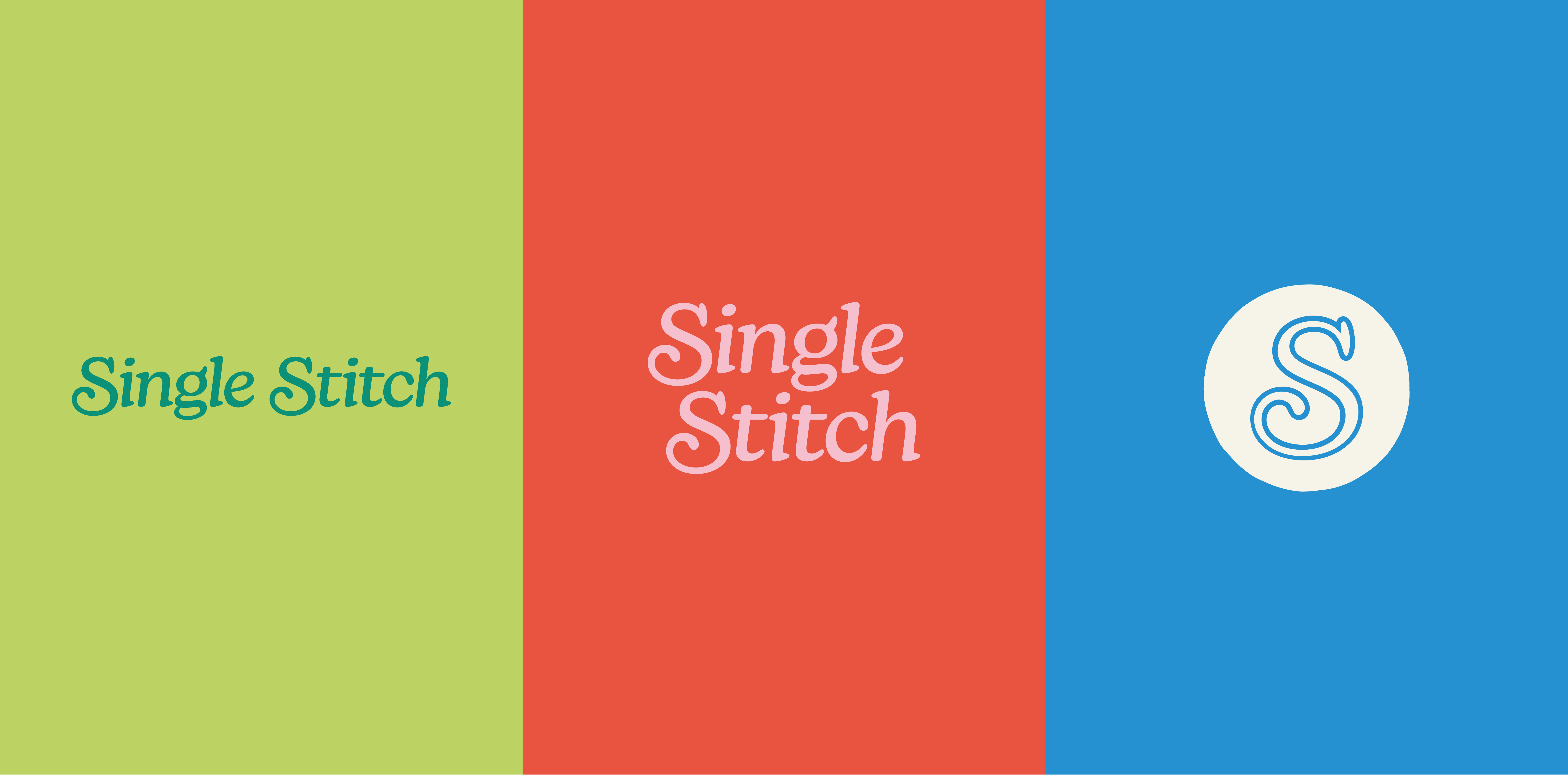 Single Stitch branding crochet graphic design logo