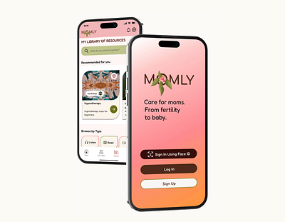Pregnancy & Maternity Mobile App design femtech figma heathcare maternity app mobile app pregnancy app ui ux design